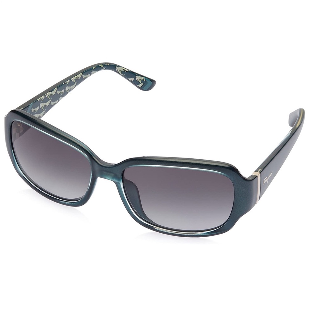 Ferragamo sunglasses petrol green